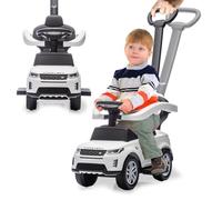 JAMARA 464058 Rutscher Land Rover Discovery 3 in 1, auto antiscivolo con asta di spinta, auto per bambini, giocattolo antiscivolo, idea regalo per bambini, protezione antiribaltamento, asta di spinta