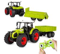 JAMARA Claas Arion 660 405360 con rimorchio ribaltabile 1:24 2,4 GHz - trattore giocattolo telecomandato, veicoli bambini modello agricolo, regalo per bambini, leggero, gancio di traino