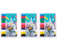 Jamasia 999202-2 - Set di 3 pennarelli per tessuti, 3 confezioni da 10 pezzi, per dipingere tessuto, 30 pennarelli in tessuto, con tratto da 2 a 5 mm, 30 pennarelli per tessuti in 10 diversi colori