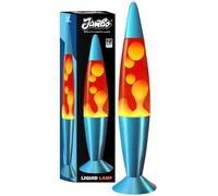 Jambo Lampada vulcano blu con cera che scorre come lava, lampade fantastiche, luci notturne per bambini, adulti, ragazzi (16", base blu, liquido rosso, cera arancione)