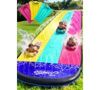 Jambo XL 20Ft Premium Slip Splash And Slide with 3 Bodyboards, Heavy Duty Water Slide- Advanced 3-Way Water Sprinkler System, Backyard Waterslide Outdoor Water Toys n Slides for Kids Splash Pad