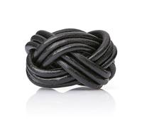 Jambor Fermacrepe Scout. Nodo Gilwell. Passante per Sciarpa o Passante per Sciarpa per Scout e Guide. (4 allacciaturas, Nero, M)