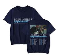 Jame Arthur The Pisces World Tour 2025 T-Shirt, T-Shirt A Maniche Corte per Adulti Girocollo Unisex Stile Street da Indossare Ogni Giorno in Tutte Le Stagioni Style Smart Cool,Blu,S
