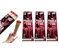 jameitop® Confezione da 5 fiammiferi XXL - 20 cm extra lunghi di alta qualità, 200 pezzi per confezione, ideali per campeggio, barbecue, avventure all'aperto, sopravvivenza, emergenze e progetti fai