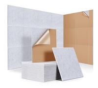 JAMELO - 18 pannelli fonoassorbenti autoadesivi, 30 x 30 x 0,9 cm, quadrati, per pareti, isolamento ad alta densità, pannelli insonorizzanti per studi di registrazione, sala giochi, uffici, grigio