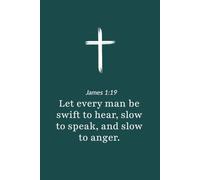 James 1:19 - Be Swift to Hear Slow to Speak Slow to Anger - Bible Verse Notebook: 120 Lined Blank Pages at 6 x 9 Inches