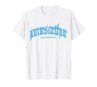 James Arthur Gothic Logo White Maglietta