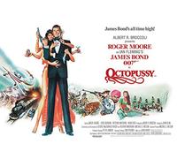 James Bond di James Bondo Octopussy Stampa su Tela, 40 x 50 cm, Motivo: Impronte, Colore: Multicolore