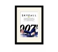 James Bond Skyfall - Stampa incorniciata e montata su un foglio, formato A3, colore: Bianco