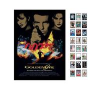 James Bond Stampa Artistica con Cornice con movente, Testo in Inglese GoldenEye, A3