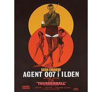 James Bond Thunderball-Stampa su Tela, 40 x 50 cm, Poliestere, Multicolore, 40x50x3.2 cm