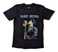 James Brown Holding Mic autorizzato Uomo maglietta