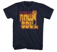 James Brown - Raw Soul - American Classici - Solido Blu Adulto Manica Corta