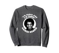 James Brown Sono Nero e Sono Orgoglioso Felpa, Unisex per Adulti, Grigio Scuro, M