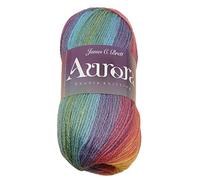 James C Brett Aurora DK 20% lana arcobaleno per lavoro a maglia (02), multicolore