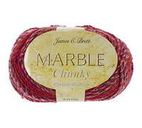 James C. Brett Marble Chunky Yarn-Strawberry Rosso