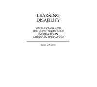 James Carrier Learning Disability (Copertina rigida)