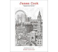James Cook Typewriter Artist 2026 Wall Calendar: Architectural Icons