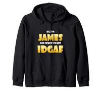 James Costume IDGAF Meme Personalized Jim First Name James Felpa con Cappuccio