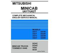 James Danko Mitsubishi MINICAB/TOWNBOX U61T/U62T Full Mechanical Eng (Tascabile)
