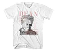 James Dean Faded Dean Adult T ShirtWhiteL