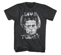 James Dean - Grazie Jim - Classici Americani - T-Shirt Nera Heather Manica Corta