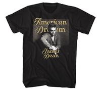 James Dean Oro Testo Nero Solido Adulto T-Shirt
