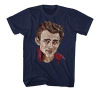 James Dean Polygon T-Shirt Manica Corta Uomo T-Shirt Cotone Blu Navy