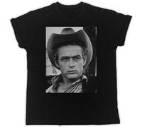 James Dean Poster T-Shirt Mens Black Tees Unisex Shirt Size XXL