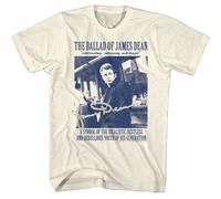 James Dean - The Ballad Of - American Classics - Solid Off-White Adult Short Sle