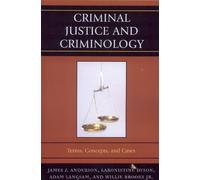 James F. Anderson Willie Brooks Laronistine Dyso Criminal Justice a (Tascabile)