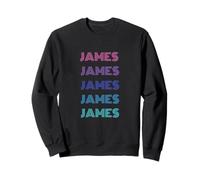 James Funny Retro Nome Grafico Stile Classico Felpa