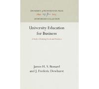James H. S. Bossard J. Frederic D University Education for B (Copertina rigida)