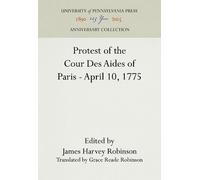 James Harvey Ro Protest of the Cour Des Aides of ParisApril (Copertina rigida)