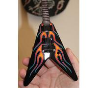 James Hetfield - Hot Rod Flames Volante V 1:4 Scala Replica Chitarra ~ Axe