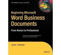 James J. Marshall Beginning Microsoft Word Business Documents (Tascabile)