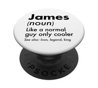 James Like A Normal Guy Only Cooler Legend King Nome PopSockets PopGrip Adesivo