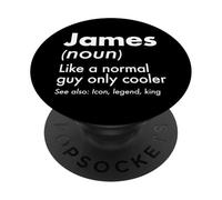 James Like A Normal Guy Only Cooler Legend King Nome PopSockets PopGrip Adesivo