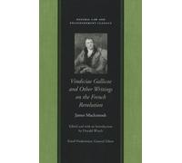 James Mackintosh Donald Winch Vindiciae Gallicae (Copertina rigida)
