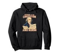 James Madison Padre della Costituzione Ritratto Felpa con Cappuccio