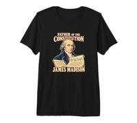 James Madison Padre della Costituzione Ritratto Maglietta Premium