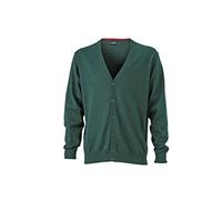 James & Nicholson Classico Cardigan in Cotone (XL, Forest Green)