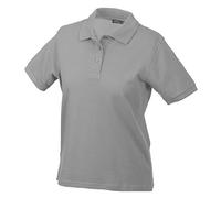James & Nicholson Donna Polo di Alta qualita con Polsini (L, Grey-Heather)