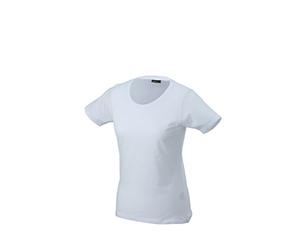 James & Nicholson Donna T-Shirt Classica Resistente (M, White)