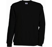 James & Nicholson Felpa Comfort Classica con Collo Rotondo (3XL, Black)