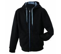 James & Nicholson - Felpa, uomo, Colore Nero - Black/Carbon, Taglia M