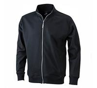 JAMES & NICHOLSON Giacca in resistente felpa (S, black)