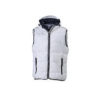 James & Nicholson Gile alla Moda, Imbottito e con Cappuccio (L, White/Navy)