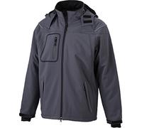 James & Nicholson JN 1000, giacca invernale da uomo, in pile softshell, Uomo, Men´s Winter Softshell Jacket, nero, 54
