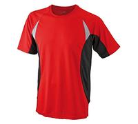 James & Nicholson Maglietta Running Traspirante (S, Red/Black)